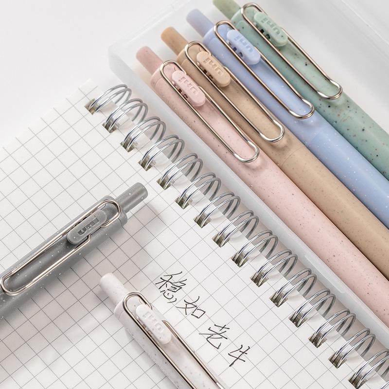 UNI Mitsubishi uniballOne Click-Action Ballpoint Pen, Earth Texture Edition, Black Ink, 0.5mm