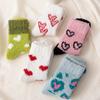 Fluffy Short Socks Women Heart Love Fuzzy Winter Ladies Floor Warm Plush Comfy Funny Cute Kawaii Slippers Sock Sleeping Furry