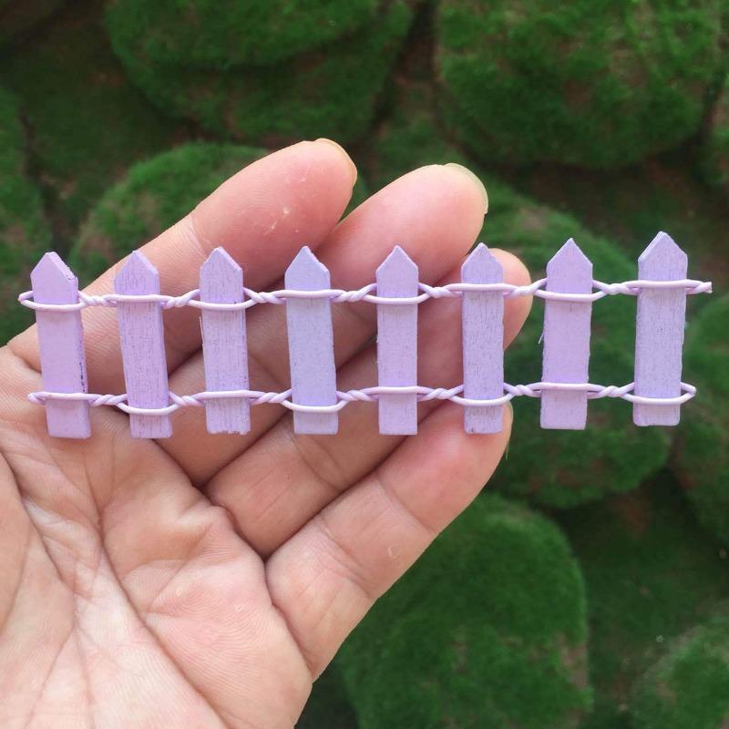 Micro-landscape Small Ornaments Eight Wooden Fences Bonsai Fences MiniThree-dimensionalSmall and Miniature