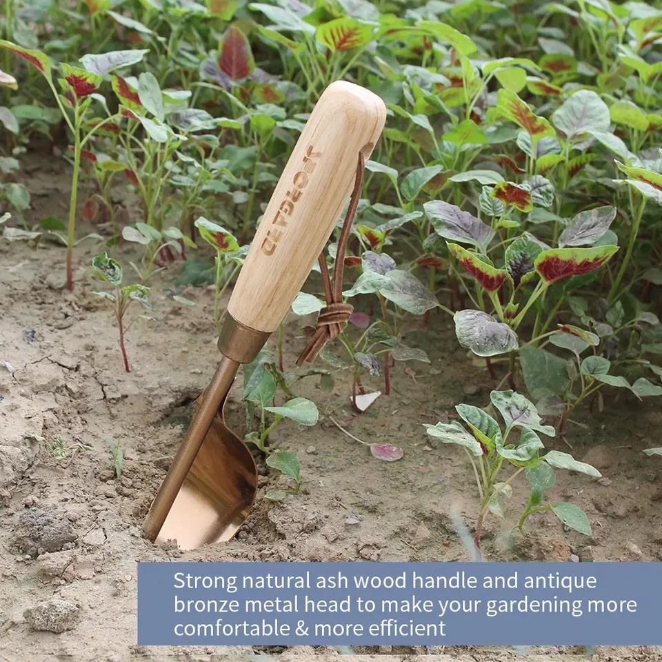 Gardening Tools, Gardening Hand Tool Set, Wooden Handle Stainless Steel Weeder, Puller, Garden Tools