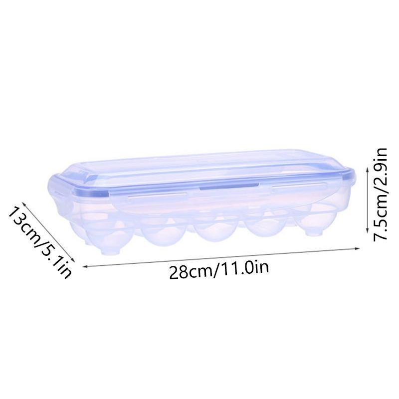 

10 Grids Egg Storage Box Transparent Egg Tray Containers Kitchen Refrigerator Organizer Eggs Dispenser Fresh Preservation