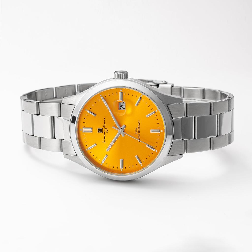 Analoge Uhr Schlicht Beliebt Ranking Business Wasserdicht Armbanduhr mit Stoff YE [Salvatore Marra] Herren Herren [Produkt]