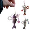 Acrylic Fish Star Pendant Simulated Fish Phone Lanyard Handmade Fish Keychain  Gifts for Friend