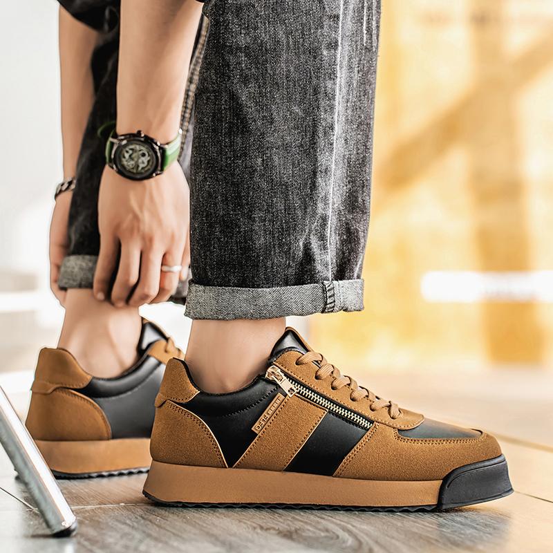 Designer Men's Shoes Slip On Loafers Side Zipper Breathable Fashion Non Slip Outdoor Preppy Casual Graduation Ceremony Sneakers