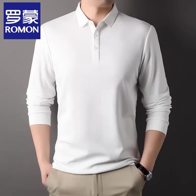 ROMON Men's 2026 Spring Long Sleeve Polo T-Shirt