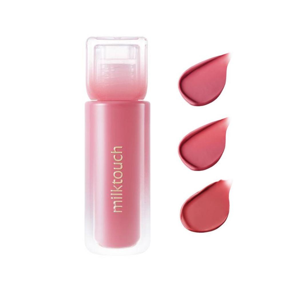 MilkTouch DewStain Sheer Lip Gloss 02 Bubbly Pink  03 Peony Rain  06 Rose de Muire 4g