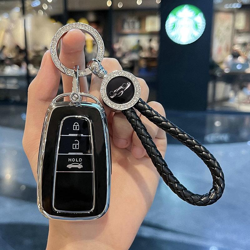 TPU Car Key Case Cover For Toyota Corolla Cross Camry Land Cruiser Prado RAV4 Prius Key Protector Bag Shell Fob