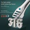 Zhishi 316 Stainless Steel BBQ Tongs