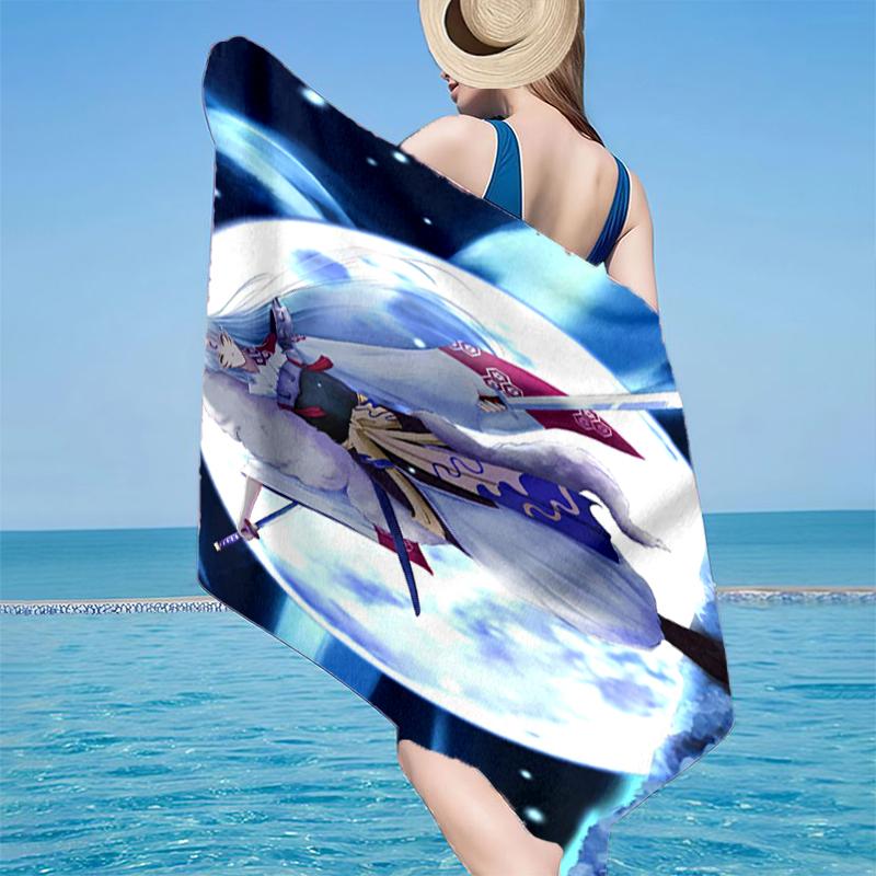 Anime Sessho-maru Beach Towel, Super Soft Microfiber, Gift for Her/Him, Birthday, for Pool, Beach, Travel, Home Decor Fan gifts
