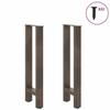 VidaXL Console Table Legs In Natural Steel, 2 Pieces, 38 X (72-73) Cm 4013299