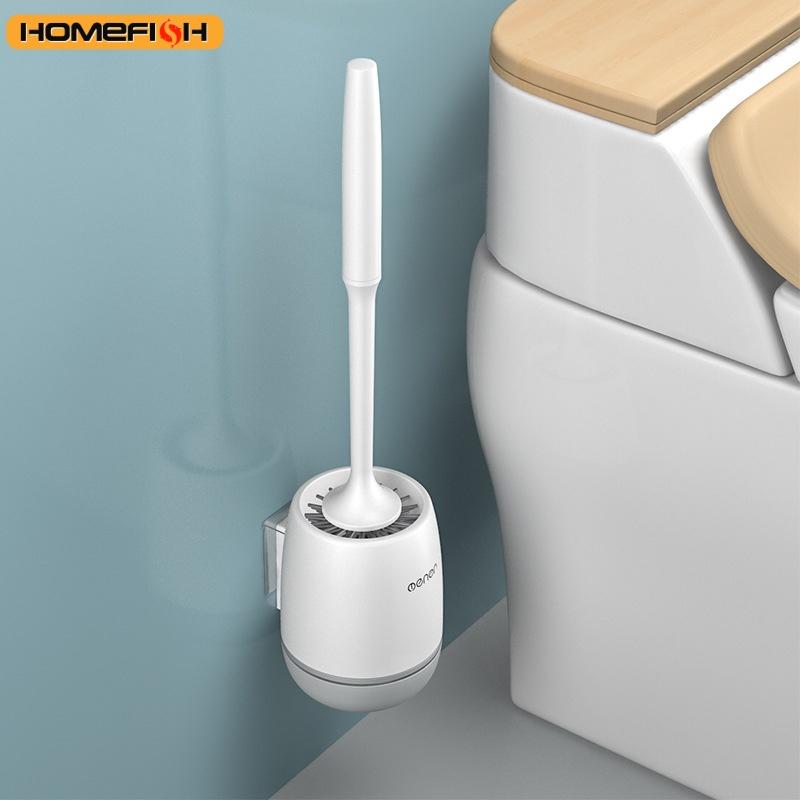 Silicone Toilet Brush Cleaner Brush Wall Floor Bathtubs And Accessories Cleaning Tools Cleanliness Bathroom Accessories