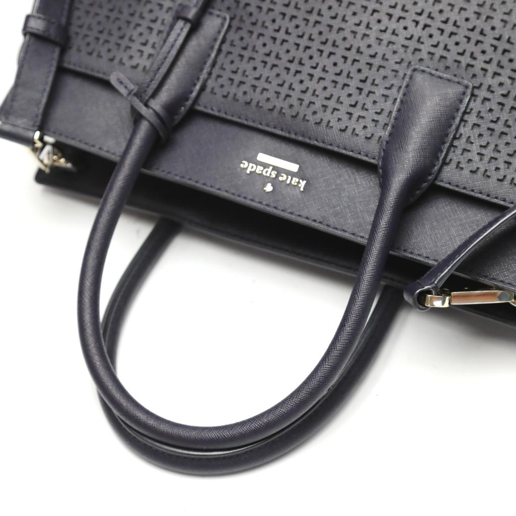 Kate Spade 2WAY Handbag Shoulder Bag Leather Navy Women Used