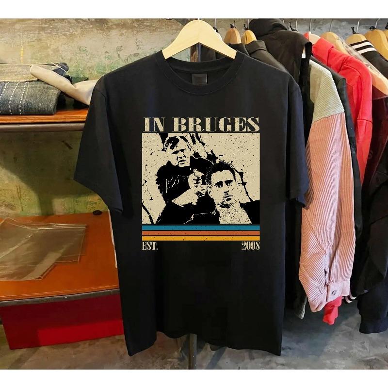 Mens Tshirt for The Summer Collection of Retro Movie Merchandise From Killer Has No Vacation Suitable for Both Men and Women