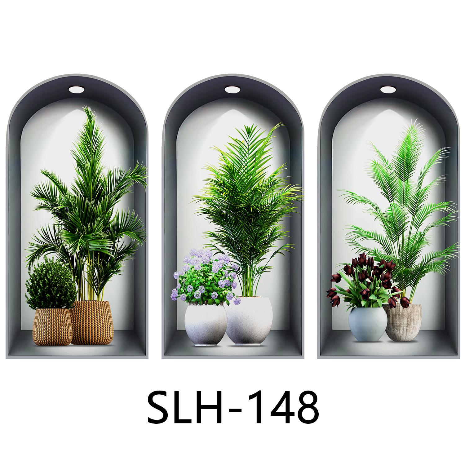 

Набор из 3 шт. Наклейки на стену с растениями и цветами Сделай сам Наклейки из стекла в виде короны для декора гостиной, спальни, свадьбы Самоклеящиеся наклейки на холодильник 30*60*3pcs