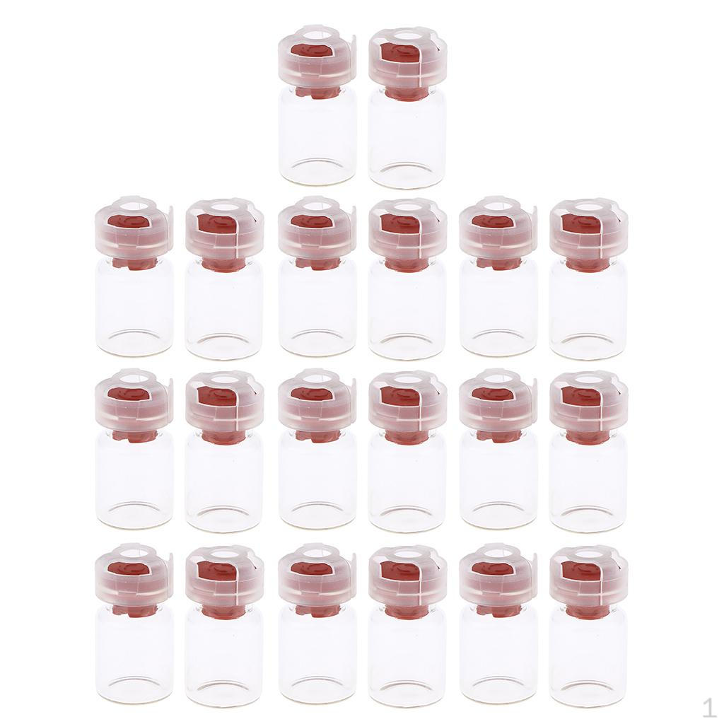 20 PCS Small Mini Transparent Jars Little Bottles With Stoppers