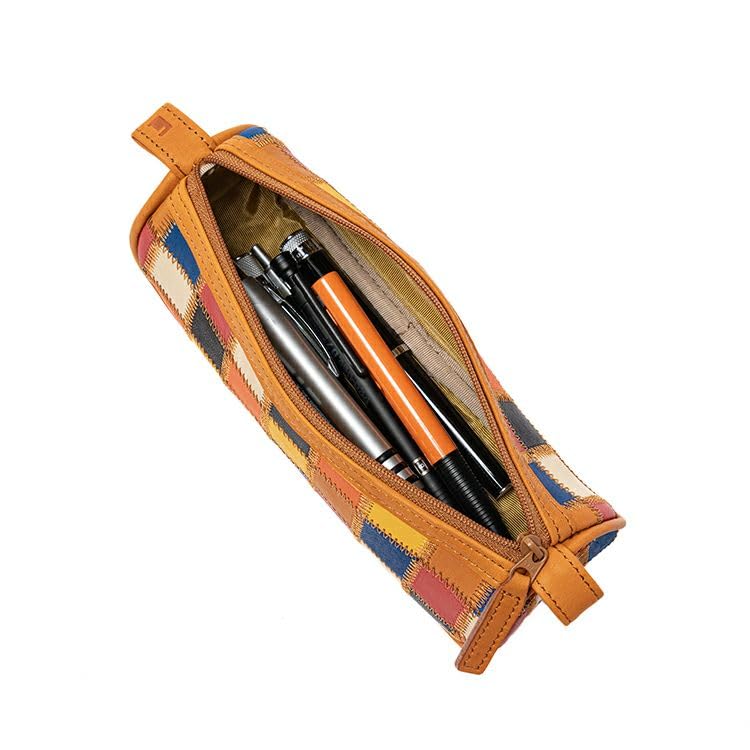 Pen Case Made by a Baseball Glove Exclusive To Direct Sales Genuine Large Pencil Pencil Cosmetic and DPC815M TRION Blue [Trion Official] Multi-purpose