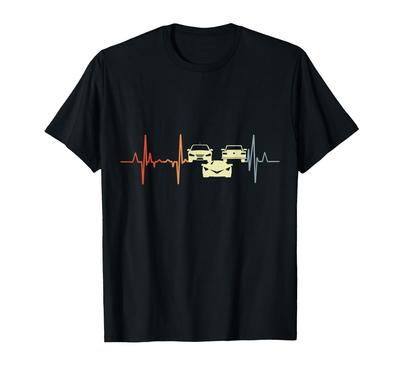 I Love Sports Car Heartbeat T-Shirt