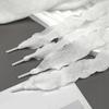 Decorative Footwear Laces 140cm/55.12in Flat Fabric Ruffle Ribbons for Canvas Footwear and Daily Outfit Styling Pair