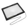 Foldable Ultrathin A4 Full Page Magnifying Glass with 3X Magnifier 4 LED Lights for Reading