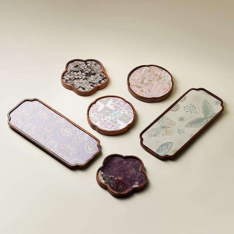 VAKADA Chinese Style Solid Walnut Dry Brewing Tea Tray