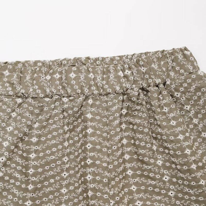 Fashion Style 2024 Summer New Women's Clothing Cut Out Embroider High Waist Casual Shorts 8073086 403