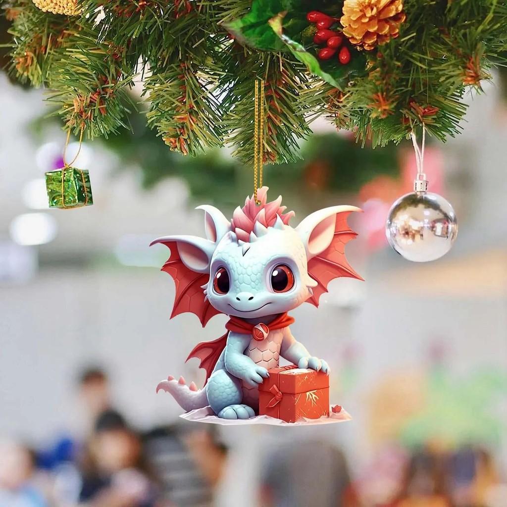 

Christmas Festive Acrylic Tree Hanging Ornaments Cute Cartoon Style For Holiday Cheer 5