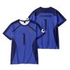 Blue Lock Gagamaru Gin #1 Blue Soccer Jersey T‑Shirt, Anime Cosplay Short Sleeve Sport Uniform Men Top
