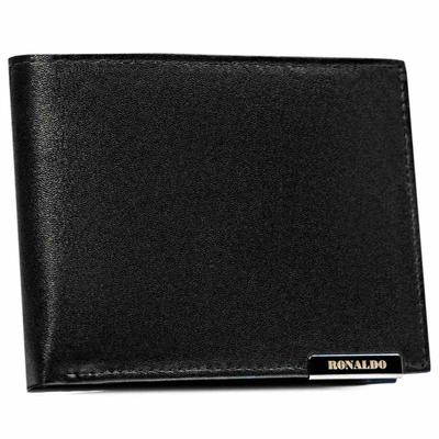 Herren Leder Geldbörse RM-02-BDF-BL-9977 Schwarz