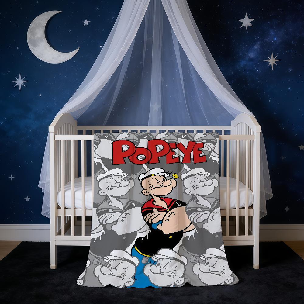 Blanket P-Popeye-ES Super Warm Comfortable Plush Animation Throw Blanket Child Cartoon Home Sofa Bedroom Gift