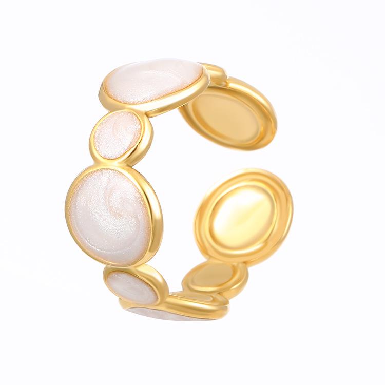 High-End Edelstahl Blumen- & Seestern Offener Ring für Damen
