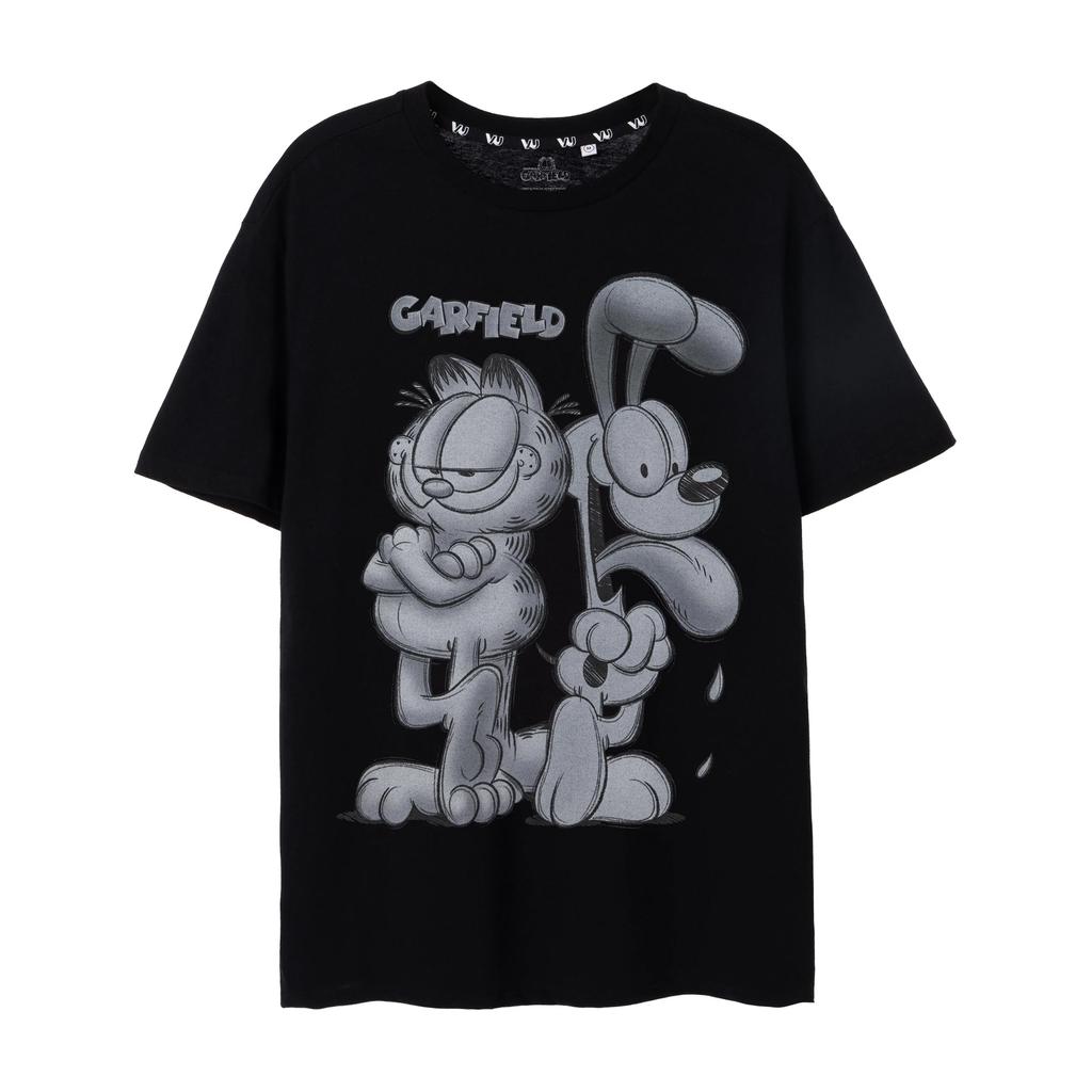 Męska koszulka z krótkim rękawem Garfield w odcieniach szarości