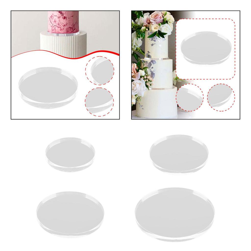 Cake Separator Plate Easy to Use Clear Multipurpose Reusable Baking Tool Cake Divider for Desserts Snacks Cupcakes Pies Cake