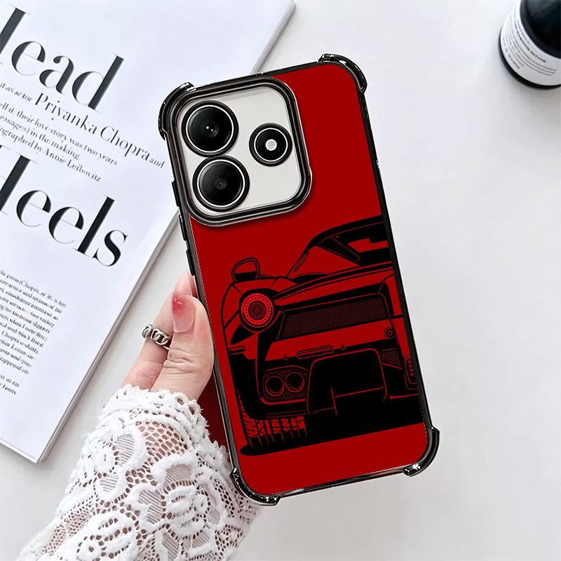 Super Sports Car Simple Desgin Soft Phone Case For Xiaomi Redmi Note 14 15 Pro Plus 13 12 11S 11T 5G 10 9S 9 Plating Anti-Fall F