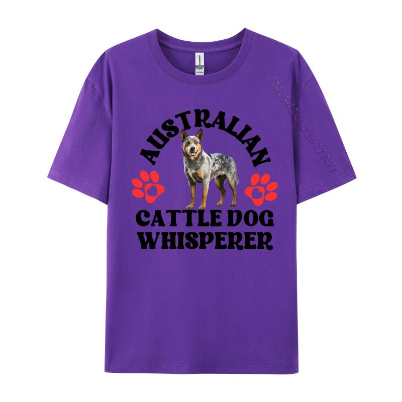 Australian Cattle Dog Whisperer Tshirts All Cotton Unisex Tops Tees Design TeeShirts Rife Basic Tshirts