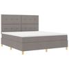 Box Spring Bed with Mattress Taupe 180 x 200 cm Fabric