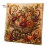 Thanksgiving Home Decor Autumn Faux Pearl Painting Kit, Fall Theme Art DIY Kit for Festive Seasonal Craft Kits Adults, Fox Pumpkin 3D Set Decor,