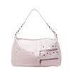 Glossy Faux Leather Shoulder Bag with Multiple Zipper Pockets Women's Fashion Handbag Large Capacity