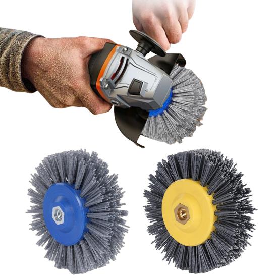 Angle Grinder Wire Wheel Brush Rust Resistant Easy To Install Multi-purpose Heavy-Duty Nylon Brush Woodworking Tool
