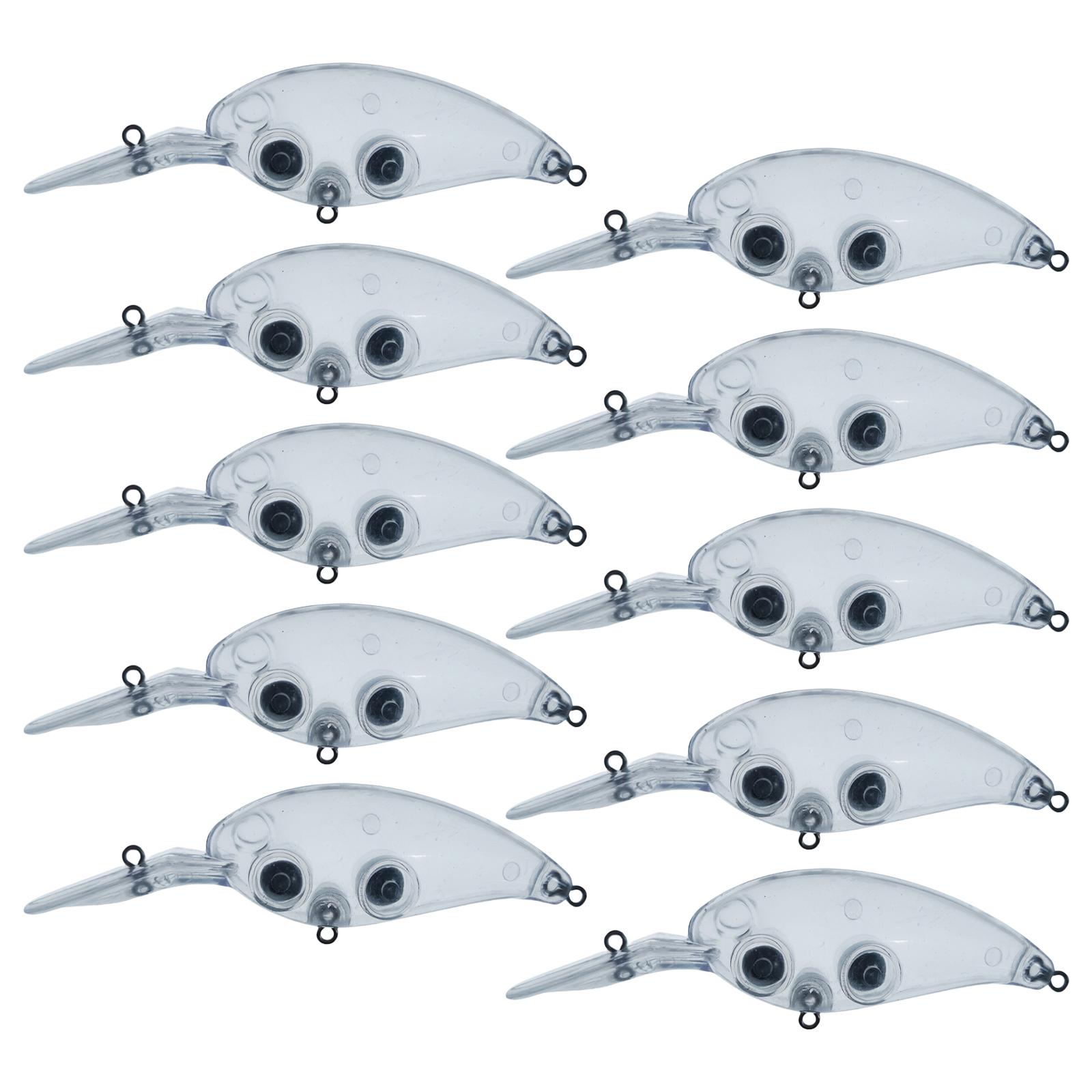 

10Pcs Unpainted Crankbait Blanks Lures Unpainted Crank Fishing Lure Bait Wobbler Floating Blanks Lure Crankbait