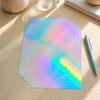 Holographic Vinyl for DIY Projects 2PCS Laminating Film, with Rainbow Shimmering Effect, Waterproof Festive Effect Sheets Scratch-Proof Precoated