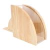 Solid Wood Coffee Filter Storage Rack Fan Shaped Coffee Paper Container  Kitchen Organization