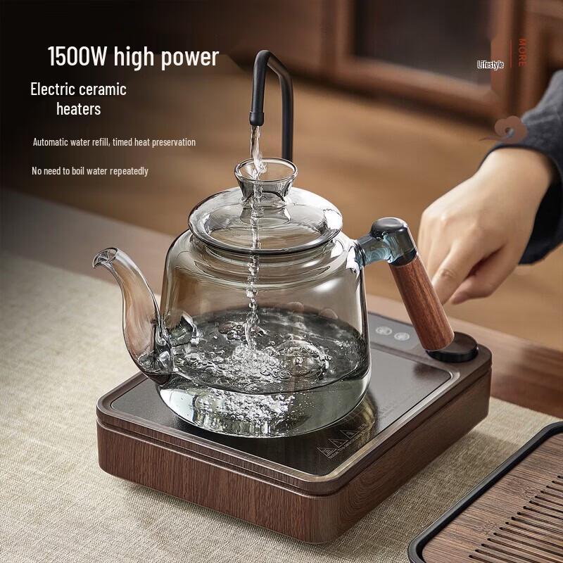 YIHUTEA Automatic Glass Kettle & Ceramic Stove Set