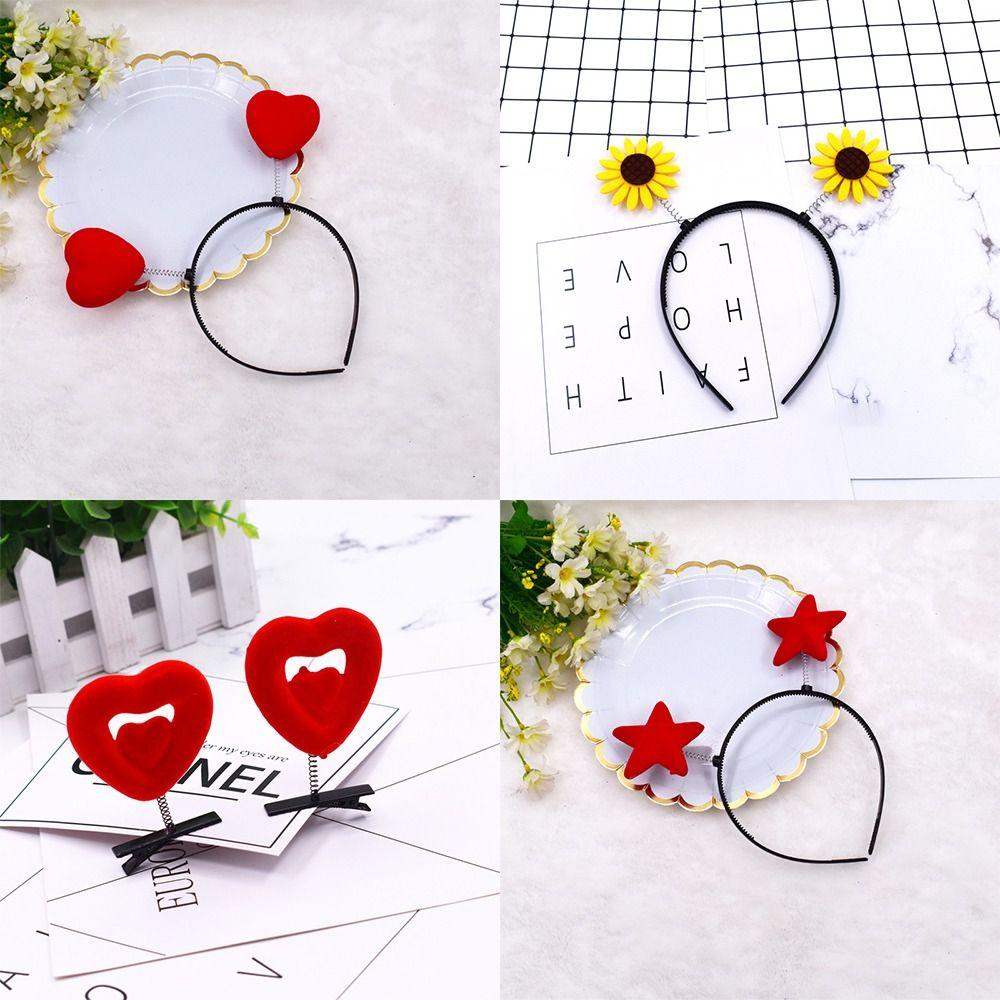 

Повязка на голову с мытьем лица, повязка на голову в форме сердца и звезды, весенняя заколка для волос, головной убор, головной убор, женский аксессуар для волос для девочек