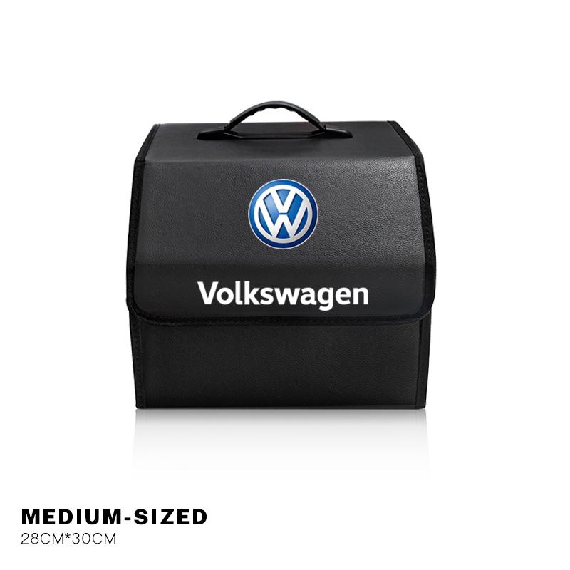 2026 Horké Pro Volkswagen VW Taška do kufru auta Organizér Kožená úklidová krabička Pro VW GTI Polo Golf Passat Tiguan Arteon Touareg