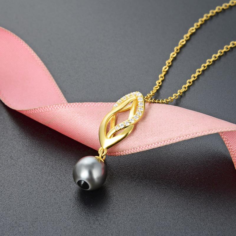 

Линдон Стерлингового Серебра 925 Классическое Женское Ожерелье Кулон Циркон Модный Подарок золотой