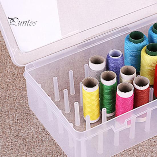 42 Axis Sewing Threads Box Transparent Needle Wire Storage Organizer Containers