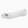 Fashion transparent crystal shoes new jelly shoes hollow single shoes women's 2025 summer casual sequins flower square head sandals