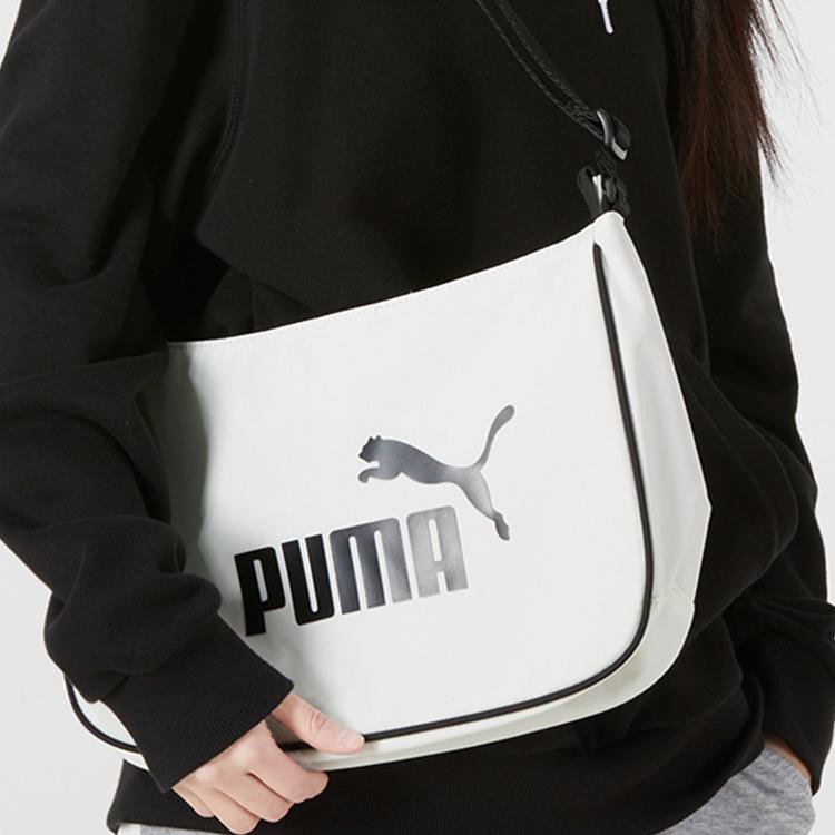 New PUMA Fabric Handbag Shoulder Bag Unisex White 079372-02