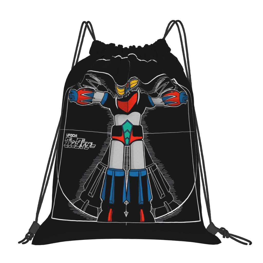 Custom Robo Grendizers Drawstring Backpack Bags Women Men Lightweight Anime Gym Sports Sackpack Sacks for Traveling