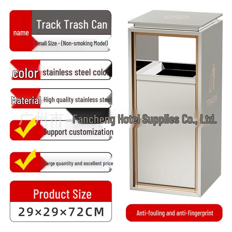 Stainless Steel Trash Can for Shopping Malls, Hotels, Offices, and Subway Stations